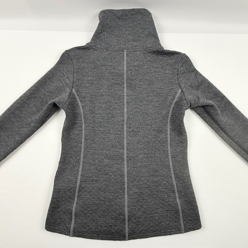 Kuhl Womens XS Gray Cowl Neck Quilted Pullover Sweater Kangaroo Pocket Heathered - Picture 4 of 11